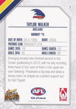 2011 Select AFL Champions #7 Taylor Walker Back